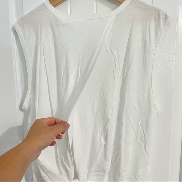 NWT Anthropologie White Open-Back Muscle Tank - Picture 5 of 5